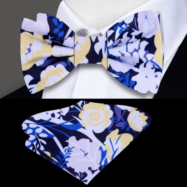 Blooms of Elegance: Blue, White, and Yellow Abstract Floral Silk Bow Tie Immerse yourself in a garden of style with our blue, white, and yellow abstract floral silk bow tie – a refined accessory that effortlessly marries classic charm with a touch of contemporary flair. This bow tie isn't merely an addition to your wardrobe; it's a statement piece that allows you to showcase your unique style with confidence. Join us as we embark on a journey through the enchanting details of this floral bow tie Pre-tied Decorative Bow For Gifts, Pre-tied Bow Tie, Pre-tied Bow Tie With Butterfly Knot As Gift, Pre-tied Butterfly Knot Bow Tie Gift, Pre-tied Bow With Bow Tie Back For Gifts, Elegant Summer Bow For Gifts, Summer Black Tie Bow Tie With Satin Bow, Pre-tied Butterfly Knot Bow As Gift, Elegant Multicolor Bow Tie