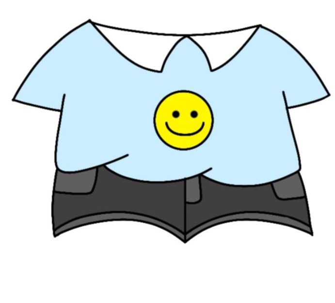 a shirt with a smiley face on it