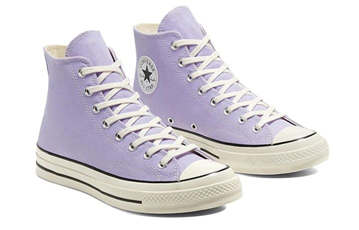 Converse Chuck 70 High 'Moonstone Violet' Moonstone Violet/Black/Egret 167862C | KICKSCREW Violet Converse, Lilac Converse, Lavender Converse, Estilo Converse, Cute Converse Shoes, Mode Converse, Purple Converse, Cute Converse, Preppy Shoes