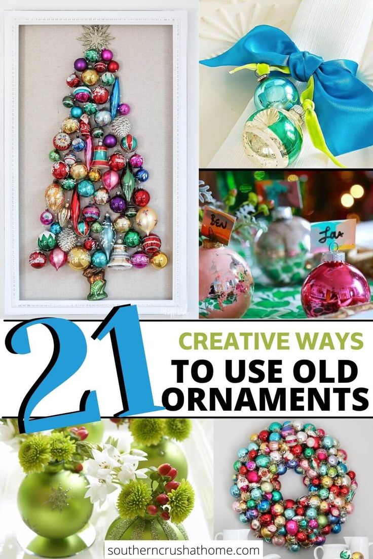 ornament tree, ornament wreath, ornament table place holders, ornament vases Diy Round Ornaments Christmas Balls, Recycle Old Ornaments, What To Do With Extra Ornaments, Christmas Bulbs Ornaments Diy, Recycled Christmas Ornaments, Christmas Balls Diy, Old Christmas Ornaments, Christmas Ball Ornaments Diy, Vintage Christmas Balls