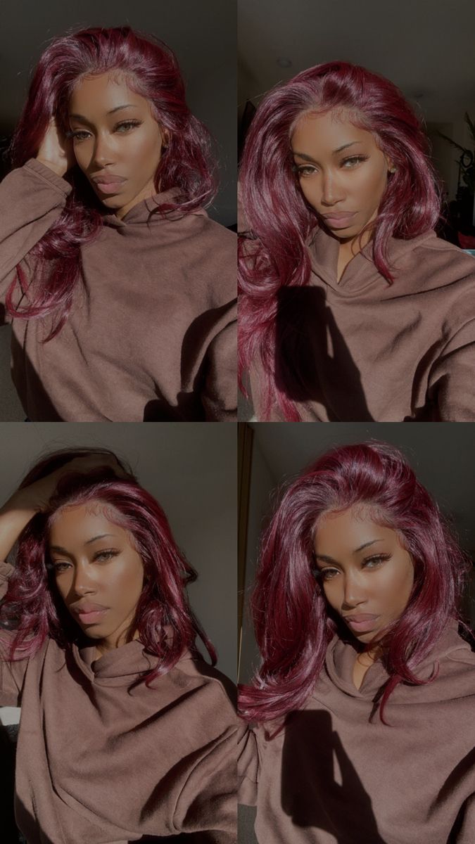 Burgundy Wine Hair Color On Black Women, Wine Hair Black Women, Burgundy Brown Hair Color On Black Women, Plum Hair Color Burgundy Black Women, Cranberry Hair Color On Black Women, Cherry Cola Hair Color On Black Women, Cherry Hair Black Women, Black Woman Burgundy Hair, Burgundy Curly Hair Black Women