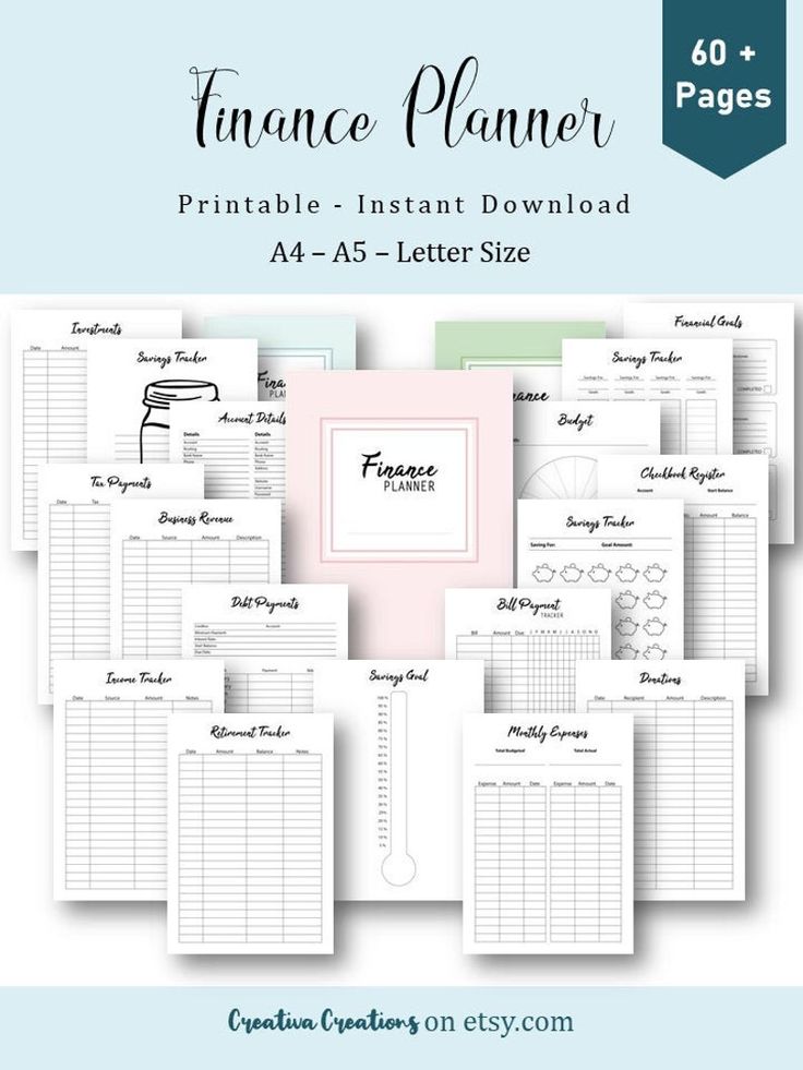 the printable planner is shown in this image