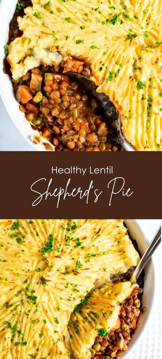 healthy lentil shepherd's pie is an easy and delicious side dish