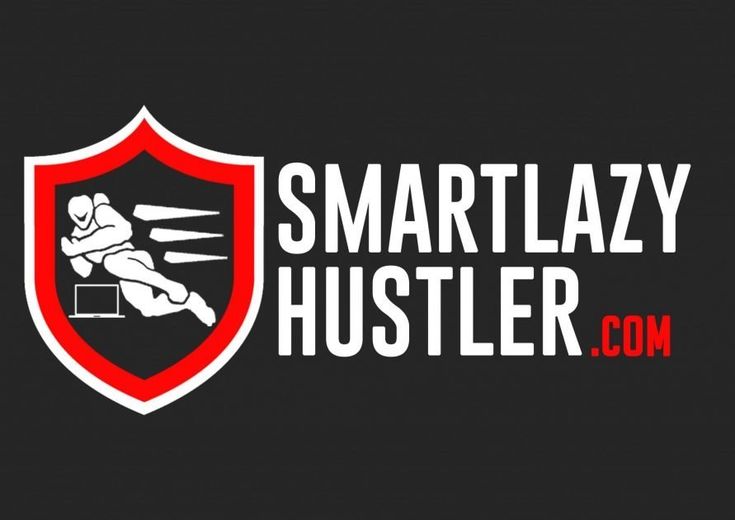 the logo for smart lazy hustler, which is designed to look like a shield with