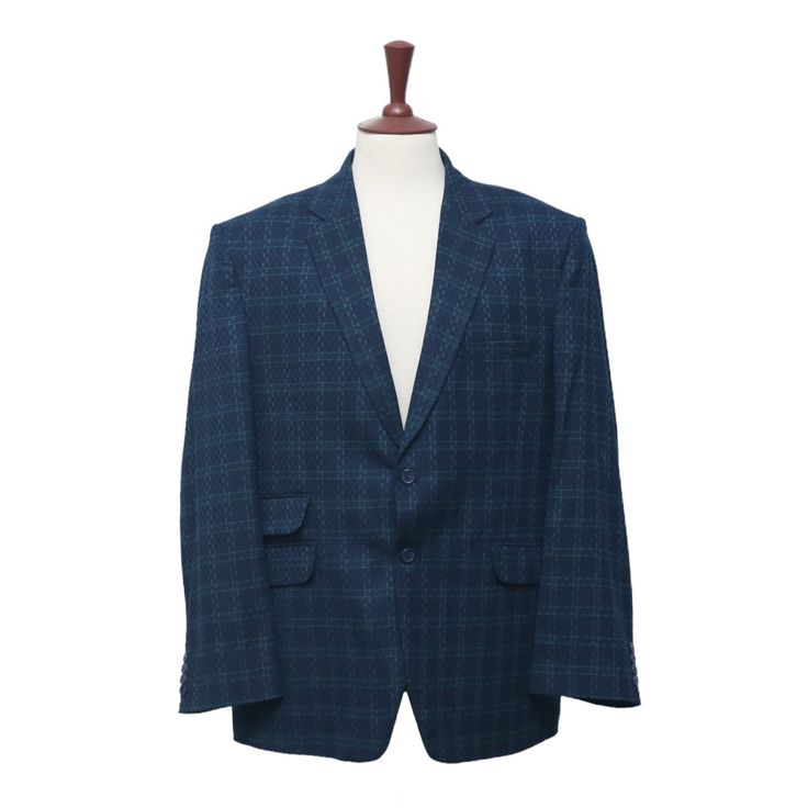 This Chiragh Apparel blazer is an elegant upgrade on dapper tailoring and features rich shades in a sumptuous fabric for elegant opulence. Fashioned from premium quality wool, this geometric check blazer features full lining in Japanese silk, a notch lapel, two-button closure and single-vented back. A left chest pocket and three flap pockets appoint the front while the inside has two (2) pockets on the left and one (1) pocket on the right. A flash of contrast piping is added to the jacket lining Bespoke Tailored Tweed Jacket For Formal Events, Bespoke Tailored Tweed Jacket For Formal Occasions, Fitted Tweed Jacket With Suit Collar For Formal Occasions, Formal Fitted Tweed Jacket, Bespoke Tailored Long Sleeve Blazer, Tailored Long Sleeve Bespoke Blazer, Formal Long Sleeve Fitted Tweed Jacket, Fitted Long Sleeve Tweed Jacket For Formal Occasions, Fitted Tweed Jacket With Long Sleeves For Semi-formal Occasions