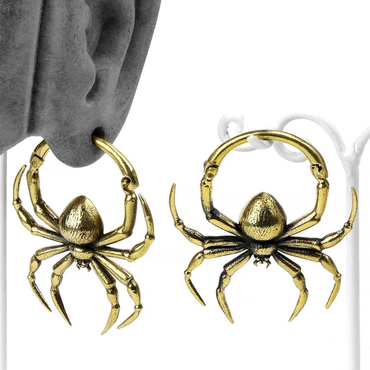 Elevate your ear game with our unique and stylish ear weights. Perfect for those who love to make a bold statement, our ear weights add elegance and flair to any look. Link in bio to shop hanging jewelry! . . #bodyartforms #bodyjewelry #altjewelry #piercings #stretchedears #stretchedlobes #earweights Spider Design, Stretched Lobes, Ear Weights, Hanging Jewelry, Arachnids, Stretched Ears, Body Jewelry, Body Art, Piercings