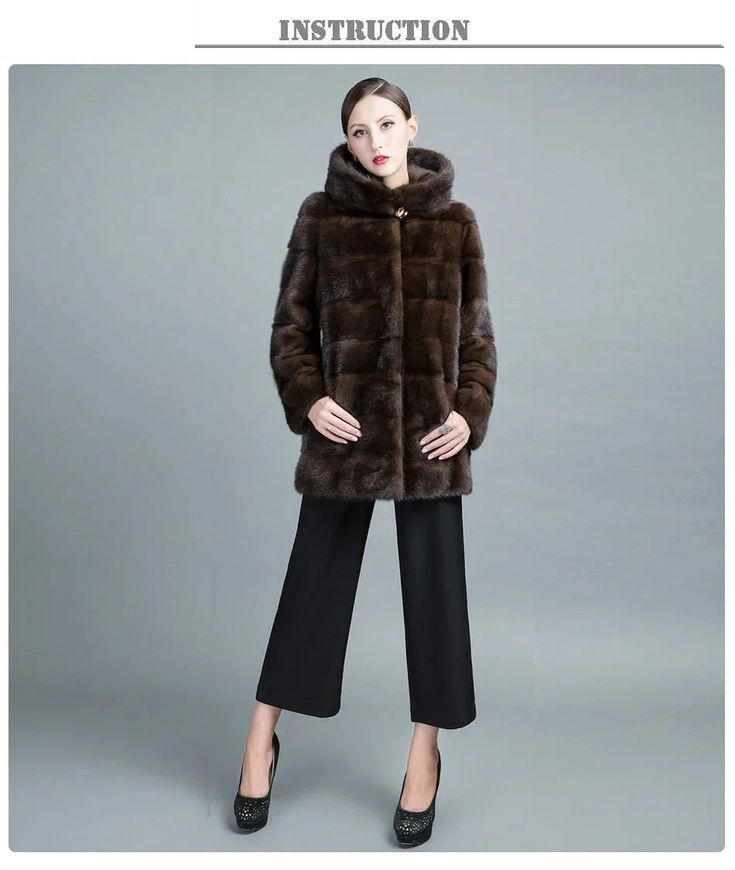 Looking for a warm jacket that not only keeps you cozy but also adds a touch of style to your winter look? Look no further than these fashionable women's jackets. Crafted from genuine leather and mink fur, they offer both warmth and a trendy look. Featuring an eye-catching striped pattern and a fur-trimmed hood, they're perfect for elevating your winter style.Specifications Type: Wide-waisted Thickness: STANDARD Style: Thick Warm Fur Style: Casual Sleeve Style: Regular Sleeve Length(cm): Full Season: Winter Pattern Type: striped Outerwear Type: Real Fur Origin: Mainland China Model Number: TT-01 Material: Fur,Genuine Leather,Mink Fur Hooded: Yes Gender: WOMEN Fabric Type: Silk Cotton Decoration: Fur Craft\Technics: Full Pelt Collar: With Fur Trim Hood Clothing Length: Medium Closure Type: Elegant Brown Winter Outerwear, Elegant Mink Long Sleeve Outerwear, Elegant Long Sleeve Mink Outerwear, Brown Long-sleeved Parka For Fall, Brown Long Sleeve Parka For Fall, Cold Weather Long Fur Coat, Winter Hooded Jacket With Faux Fur Lining, Fur Coat For Cold Weather In Fall, Long Sleeve Fur Coat For Winter