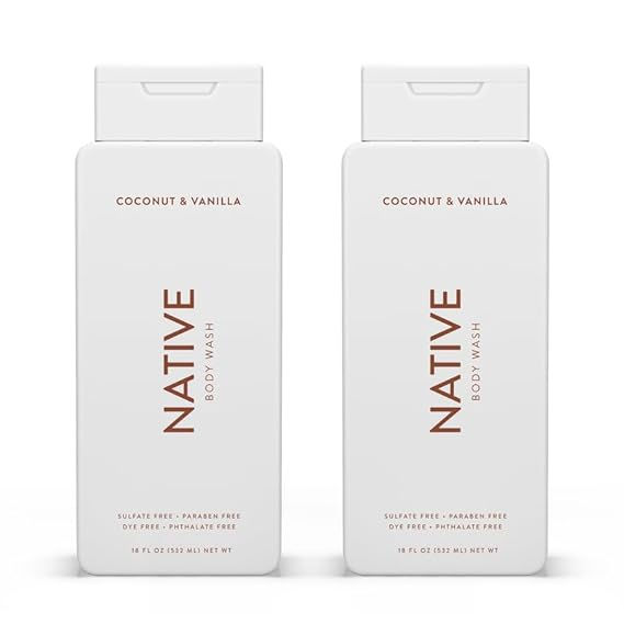 Native Body Wash Contains Naturally Derived Ingredients | For Women & Men, Sulfate, Paraben, & Dye Free Leaving Skin Soft and Hydrated | Coconut & Vanilla 18 oz - 2 Pk #ad #native #bodywash Homemade Squishies, Vanilla Body Wash, Vanilla Coconut, Dye Free, Laundry Detergent, Body Wash, Skincare Products, Paraben Free Products, Sephora