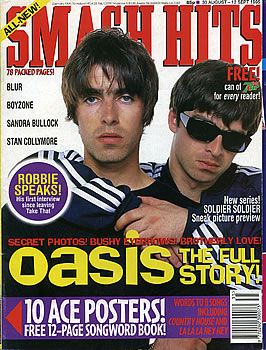 the cover of smash hits magazine with two men in sunglasses on each page and one man wearing