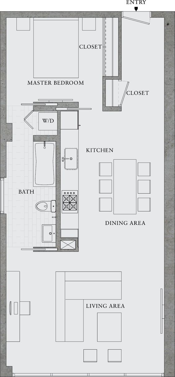 the floor plan for a two bedroom apartment with an attached kitchen and living room area