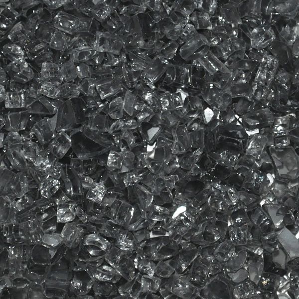 close up view of crushed glass pieces