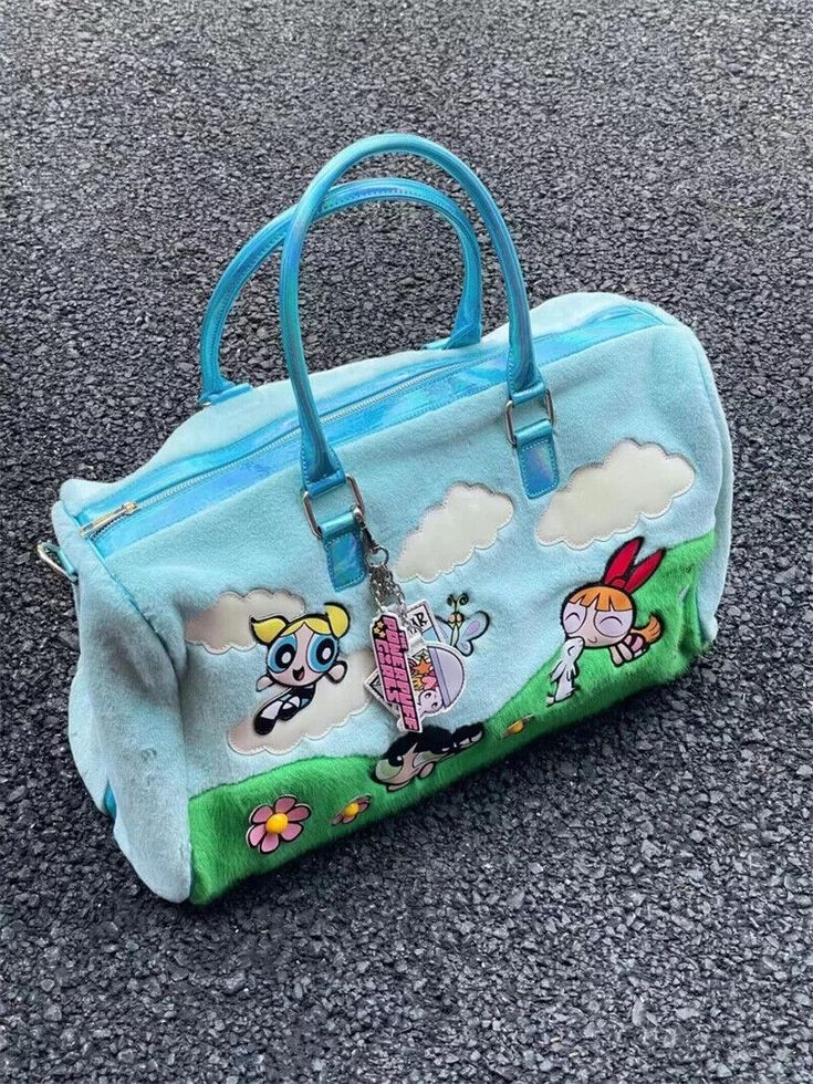 The Powerpuff Girls Weekend Duffle Bag Purse Handbag Shoulderbag  | eBay Funky Purses, Weekend Duffle Bag, Aesthetic Bags, The Powerpuff Girls, Girls Tote, The Powerpuff, Disney Bag, Bag School, Fancy Bags