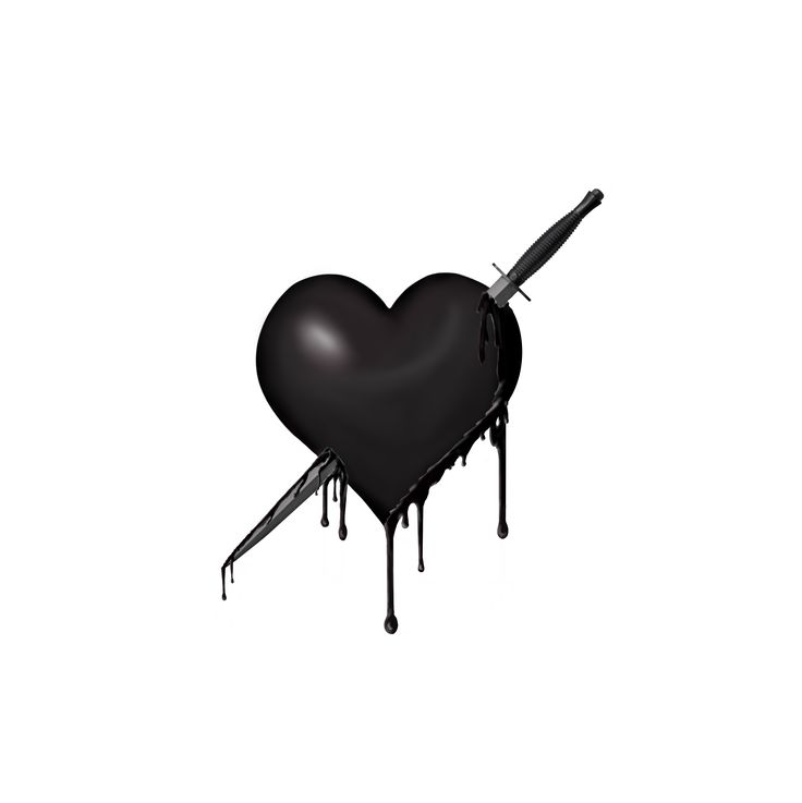 a heart shaped object with two swords stuck in it's side and dripping from the top