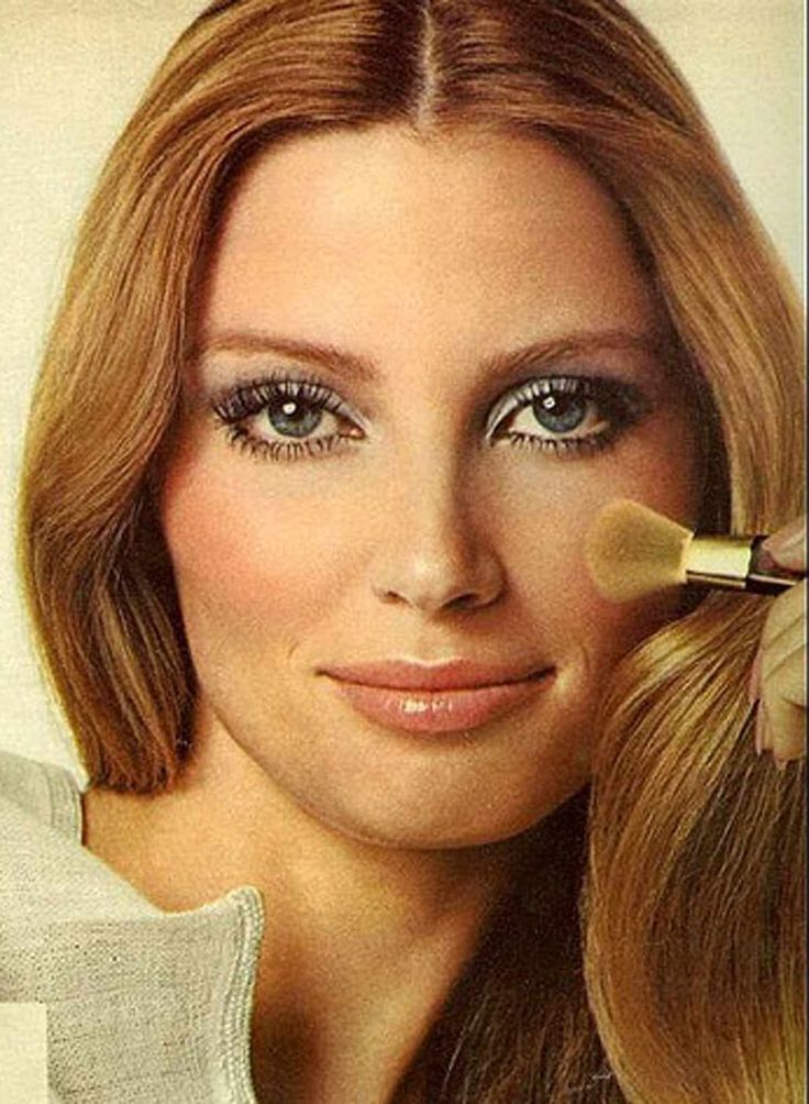 The-1970s-Face---Revlon Blush                              … 1970’s Makeup, 70’s Makeup, 70s Disco Makeup, 70s Makeup Look, 70s Hair And Makeup, Revlon Blush, 1970s Makeup, Look Disco, Hippie Makeup