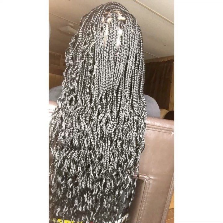 Knotless With Wavy Ends, Wavy Ends Knotless Braids, Knotless Braids Wavy Ends, Wavy Knotless Braids, Knotless Braids, Black Girls Hairstyles, Girl Hairstyles, Natural Hair, Natural Hair Styles