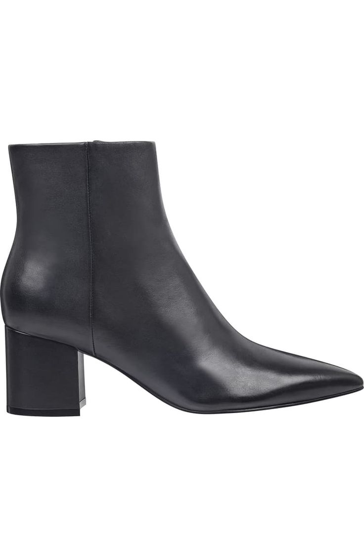 Marc Fisher LTD Jarli Bootie (Women) | Nordstrom Fall Square Toe Heeled Boots With 4-inch Heel, Heeled Boots With 4-inch Block Heel In Medium Width, Formal Block Heel Boots With Zipper Closure, Formal Block Heel Boots With Zipper, Formal Block Heeled Boots With Zipper, Fall Heeled Boots With 4-inch Square Toe, Sleek Heeled Boots With Stacked Block Heel, Sleek Boots With Reinforced Heel For Fall, Sleek Ankle Heeled Boots With Zipper