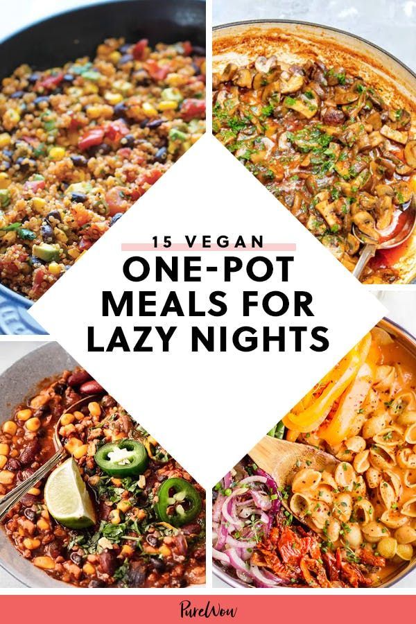 15 Vegan One-Pot Meals for Lazy Nights Vegan One Pot Meals, Resep Vegan, Healthy One Pot Meals, Plat Vegan, Easy Vegan Dinner, Vegan Healthy, Vegan Meal Prep, Vegan Cooking, Vegan Dinner Recipes