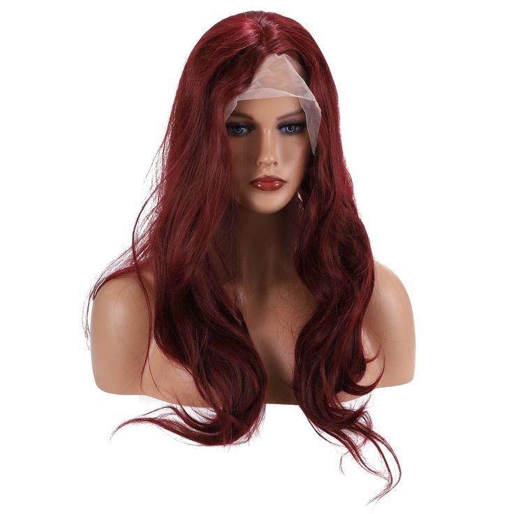 Item Function: 1. Good Quality: Wine Red Long Body Wave wigs for women with stylish design and outstanding looking. Made of heat resistant synthetic fiber, soft touch and natural looking, just like your own real hair. Wigs for women with very stylish designs and pretty looking, make you more beautiful and confident, you will get tons of compliments with this cute wig. The comfortable wig cap with 2 adjustable straps and 2-3 combs to fix, you can adjust its size to fit your head. Size for most pe Body Wave Lace Front Wigs, Long Hair Wigs, Short Hair Wigs, Red Wigs, Body Wave Wig, Real Hair, Wig Making, Long Straight Hair, Real Human Hair