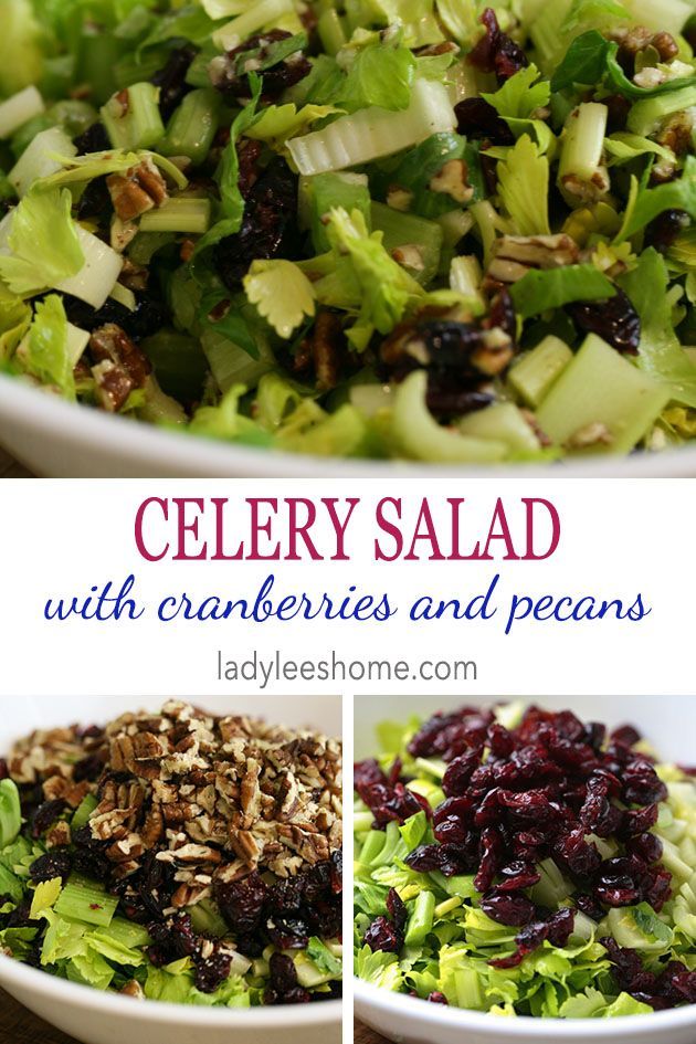 celery salad with cranberries and pecans