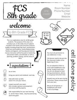 Middle School FCS syllabus - completely editable now in google slides! Middle School Science Syllabus, Family Consumer Science Classroom, Family And Consumer Science Classroom, Middle School Syllabus, Science Middle School, Christy Brown, Fcs Teacher, Fcs Classroom, Basic Foods