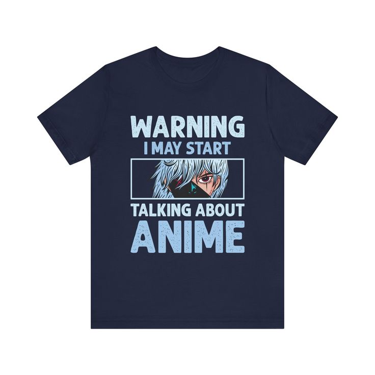 Our "Warning I May Start Talking About Anime" T-Shirt is your go-to choice for striking up anime discussions wherever you go! Featuring a captivating anime character illustration, this tee is a true conversation starter. 🎨🗨️ Perfect for casual outings or anime conventions. 🏭 PRODUCTION TIME: 2-5 days (Usually 2 days) 📦 SHIPPING TIME: 2-8 days (Usually 4 days) 📜 PRODUCT DESCRIPTION: Bella Canvas is a high-quality t-shirt crafted with superior materials. Made from 100% combed and ring-spun co Pop Culture T-shirt With Letter Print For Cosplay, Anime Character Print T-shirt For Cosplay, Anime Style Letter Print Top For Cosplay, Anime Style Cosplay Top With Letter Print, Anime T-shirt For Fan Conventions, Pre-shrunk, Anime Pre-shrunk T-shirt For Fan Conventions, Pop Culture T-shirt For Cosplay With Letter Print, Anime Style T-shirt With Front Print For Fan Conventions, Anime Character Illustration