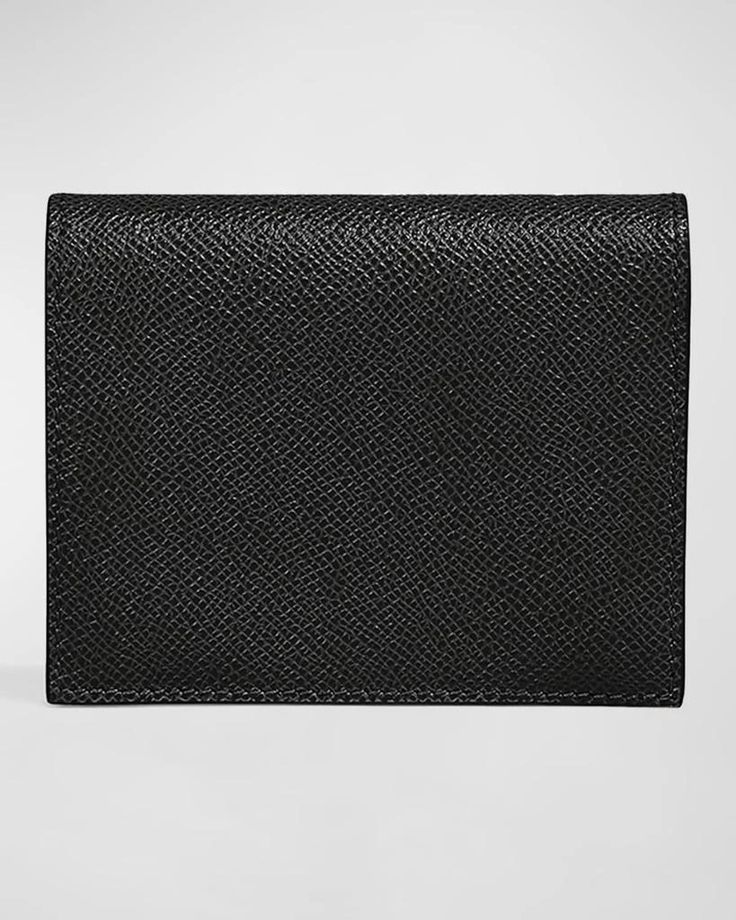 Ferragamo wallet in hammered calf leather.Flap top with snap closure; Gancini logo accent.Interior, three card slots, one slip pocket, on flap pouch, and one bill compartment.Lining: fabric/leather.Approx. 3.5'H x 4.5'W x 3.5'D.Professional cleaning recommended.Made in Italy Ferragamo Wallet, Ferragamo Bag, Professional Cleaning, Lining Fabric, Women's Bags, Snap Closure, Calf Leather, Leather Wallet, Neiman Marcus