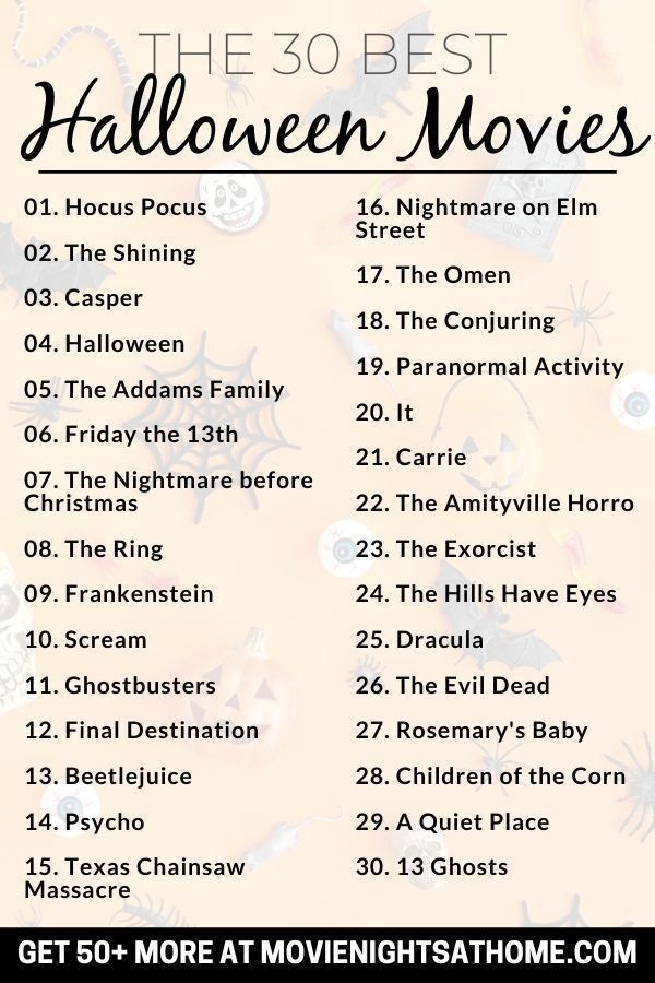 Halloween Movies For Kids, Scary Movie List, Classic Halloween Movies, Halloween Movies List, Best Kid Movies, Halloween Bucket List, Movies For Kids, Movie Lists, Netflix Horror