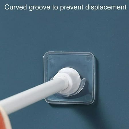 a white toothbrush is plugged in to a blue wall with the words curved grove to prevent displacement