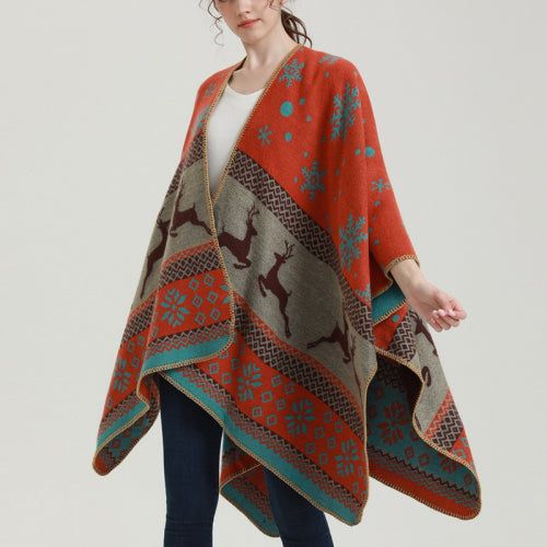 Shawl women's outfit imitation cashmere scarf, autumn and winter cape, blanket, dual-purpose ethnic style tourism

Size:130*150cm Winter Shawl Scarf Outerwear, Red Shawl Wrap For Fall, One Size Bohemian Winter Wraps, Bohemian Winter Wraps One Size, One Size Bohemian Wraps For Winter, Red Winter Cape Shawl, Red Cape Shawl For Winter, Bohemian Winter Cape One Size, Red Shawl Outerwear For Winter