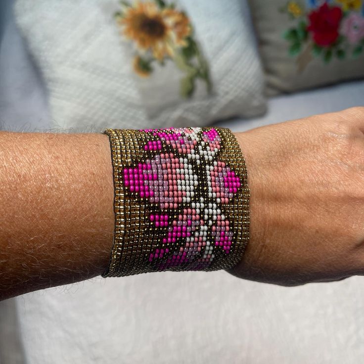 Beaded Cuff Stretch Bracelet, Handmade Boho Bracelet, Lotus Bracelet, Lotus Gift for Her, Unique Bracelet, Wide Cuff Bracelet - Etsy Lotus Bracelet, Wide Cuff Bracelets, Beaded Cuff, Boho Bracelet, Unique Bracelets, Wide Cuff, Handmade Boho, Bracelet Handmade, Boho Bracelets