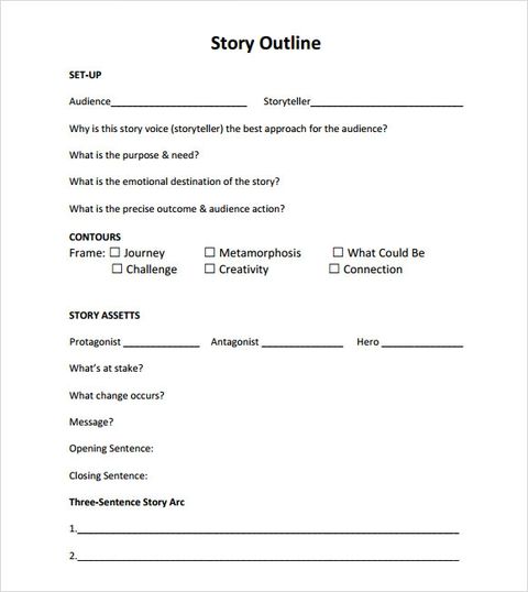 the story outline is shown in this document