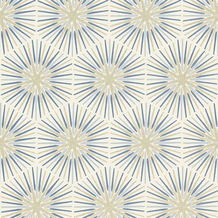 a blue and white wallpaper with an abstract design