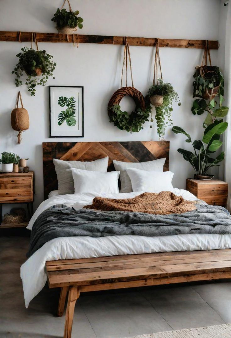 45 Sustainable Bedroom Ideas: Eco-Friendly Designs Cottage Boho Bedroom, Eco Bedroom, Sustainable Bedroom, Nature Inspired Bedroom, Eco Friendly Bedroom, Cottage Bedrooms, Bedroom Ideas Modern, Farmhouse Bedroom Ideas, Bedroom Decoration Ideas