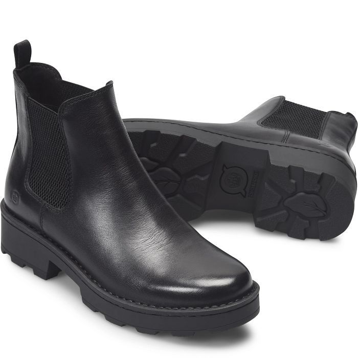 Verona | Born Shoes Ankle-high Leather Chelsea Boots With Leather Footbed, Casual Ankle-high Waterproof Boots With Leather Sole, Everyday Slip-on Fall Boots, Fall Waterproof Boots With Leather Sole For Walking, Waterproof Boots With Leather Sole For Fall Walking, Everyday Slip-on Boots For Fall, Everyday Fall Slip-on Boots, Ankle-high Waterproof Boots With Rubber Sole For Fall, Fall Walking Waterproof Boots With Leather Sole