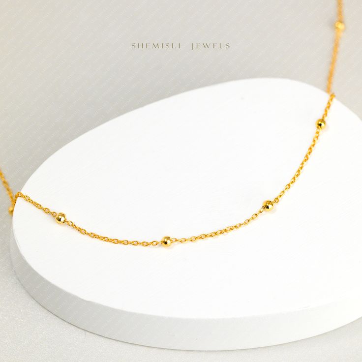 Dainty Jewelry. A perfect gift for birthday, anniversary, bridesmaids, graduation, friendship, sisters. ♡ Length is 15" + 3". Please allow 1" measuring error due to the nature of handmade. ♡ Available in thick 14k gold plated or rhodium plated over solid 925 sterling silver. ■ Gift box To reduce unnecessary packing and save trees, each order comes with one gift box only. If you wish to box each jewelry separately, be sure to request in the note to us. ■ Jewelry care tips ♡ Do not wear it while s Gift Beaded Necklace With Ball Chain, Adjustable Ball Chain Necklace As Gift, Adjustable Ball Chain Necklace For Gift, Dainty Ball Chain Necklaces As Gifts, Gift Clavicle Chain Beaded Necklace With Round Beads, Dainty Ball Chain Necklace For Gift, Adjustable Satellite Chain Necklace Gift, Adjustable Ball Chain Beaded Necklaces As Gift, Adjustable Beaded Necklaces With Ball Chain For Gifts