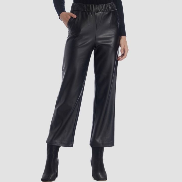 Nwt Blanknyc Can’t Help Myself Faux Leather Straight Leg Pull On Pants Black Brand New With Tags. Size Small. Faux Leather Bottoms With Elastic Waistband For Fall, Fall Faux Leather Bottoms With Elastic Waistband, Chic Leather Bottoms With Elastic Waistband, Fall Leather Pants With Faux Front Pockets For Workwear, Fall Leather Pants For Workwear With Faux Front Pockets, Faux Leather Bottoms With Elastic Waistband For Night Out, Fall Workwear Leather Pants With Faux Front Pockets, Fall Faux Leather Pants For Workwear, Night Out Faux Leather Bottoms With Elastic Waistband