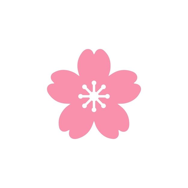 a pink flower on a white background