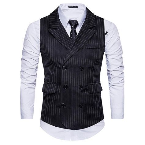 Product Note: - Only waistcoat is available for sale. Material: Cotton,Polyester Style: Fashion Shirt Length: Regular Collar: Turn-down Collar Thickness: Standard Closure Type: Double Breasted Weight: 0.325 kg Package Contents: 1 x Waistcoat Dress Suit Vest, Mens Formal Vest, Business Vest, Men Waistcoat, Double Breasted Vest, Formal Vest, Men's Waistcoat, Slim Vest, Waistcoat Men