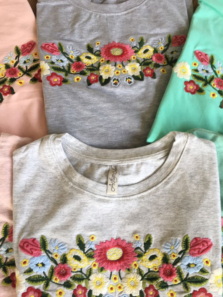 "Beautiful! Mexican embroidered t- shirts !! Fresh shirts - beautiful colors , Great shirts for hot summer. Great quality cotton fabric: stretchy. Care : Hand wash - no dryer. MEASUREMENTS: Armpit to armpit: 19.5\" Length: 26\" COLORS : There is two kinds of gray one is deeper color , one is more opaque, I will name the opaque color vintage gray , to make a difference between them. There is two kind of teal , one is deeper color and one is more opaque, the opaque color fabric has mix of gray and Casual Summer T-shirt With Embroidered Graphics, Summer Short Sleeve T-shirt With Embroidered Text, Summer Embroidered Relaxed Fit Shirt, Embroidered Relaxed Fit Shirt For Summer, Cute T-shirt With Machine Embroidery And Short Sleeves, Summer Floral Embroidery Relaxed Fit Shirt, Summer Floral Embroidered Relaxed Fit Shirt, Fitted Summer Tops With Embroidered Graphics, Trendy Cotton T-shirt With Custom Embroidery