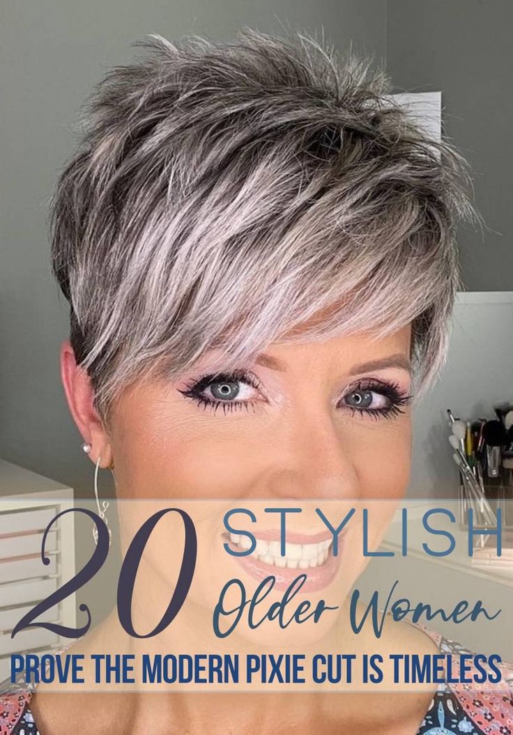 20 Stylish Older Women Prove the Modern Pixie Cut Is Timeless Short Pixie Haircuts Older Women, Pixie Cut With Fringe, Ladies Short Haircuts, Over 40 Hairstyles, Short Haircuts For Ladies, Easy Short Haircuts, Haircuts For Ladies, Thick Hair Cuts, Popular Short Hairstyles