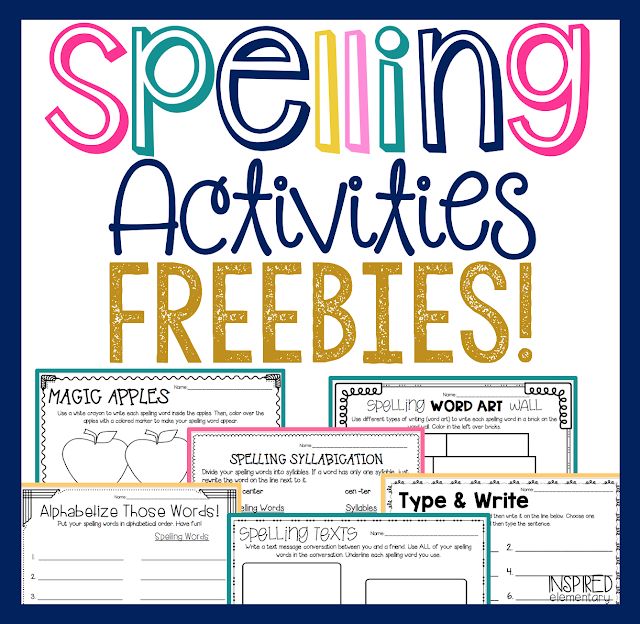 spring activities for students to use with their writing and spelling skills, including freebies