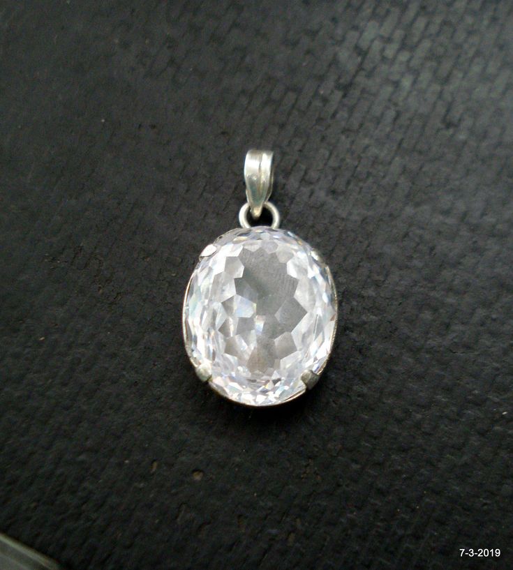 Sterling silver Pendant Necklace with white crystal clear cubic zirconia gemstone. good for jewelry collection. height max. - 3.6 cm(1.41") width max.. - 2 cm(0.78") weight - 16 grams material - 925 sterling silver. Silver Cubic Zirconia Jewelry With Stones, White Stone Pendant Jewelry, White Pendant Jewelry With Stones, Classic Silver Jewelry With Stones, White Diamond Jewelry With Stones, White Sparkling Stone Round Pendant Jewelry, White Sparkling Stones Round Pendant Jewelry, White Jewelry With Sparkling Stones In Round Pendant, Elegant Silver Jewelry With Large Stone