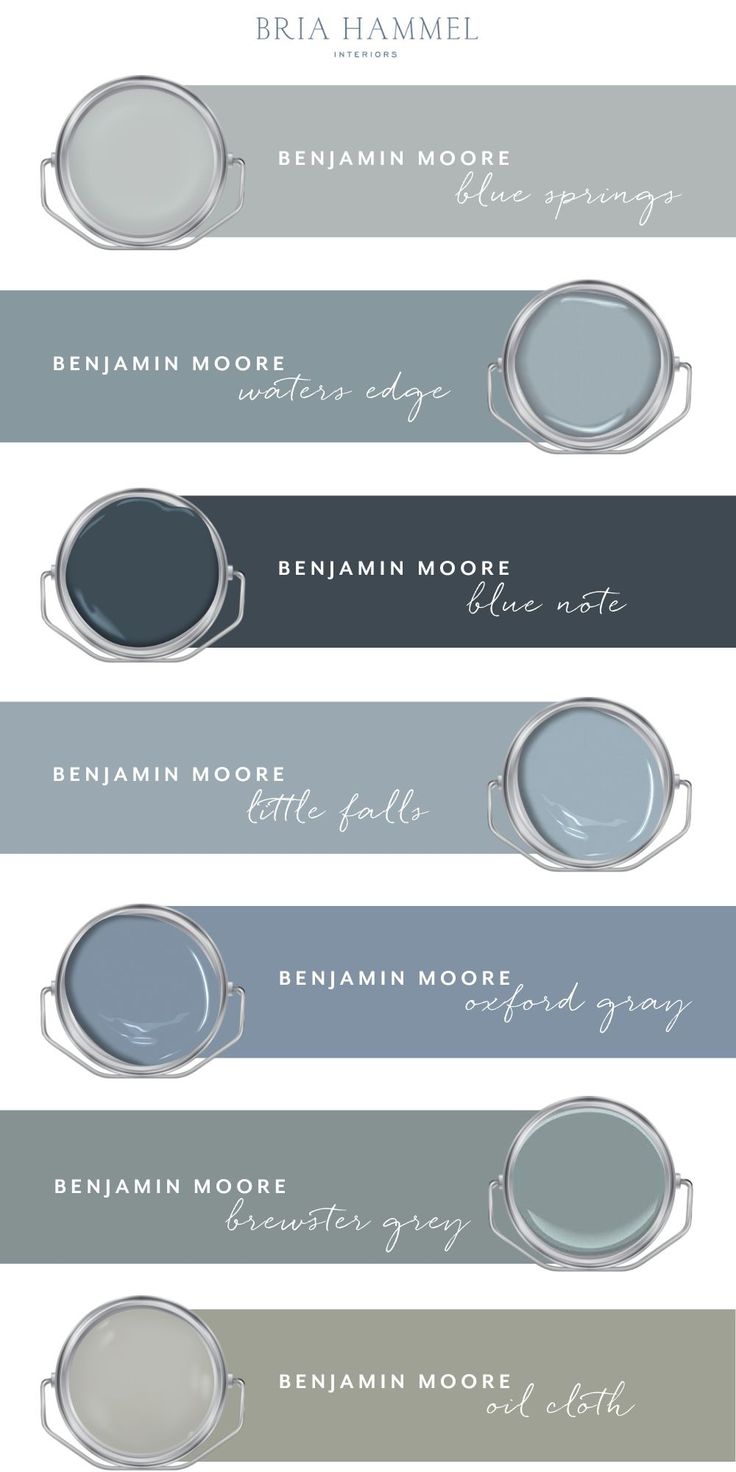 the different shades of paint that are used in this painting project, including blue and gray