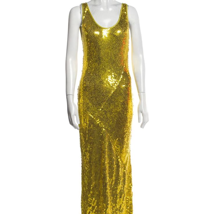 Never Been Worn New With Tags Size 6 Description Galvan Silk Evening Gown Gold Sequin Embellishments Sleeveless With Scoop Neck Designer Fit: Dresses By Galvan Typically Fit True To Size. Details Size Guide Bust: 27" Waist: 24.5" Hip: 26.5" Length: 54" Fabric: 100% Silk; Lining 100% Polyester Item # Glv22871 Gold Sleeveless Sequined Evening Dress, Gold Sleeveless Evening Dress With Sequins, Sleeveless Yellow Dress For Party Season, Yellow Sleeveless Dress For Party Season, Gold Sleeveless Sequin Dress For Gala, Yellow Sleeveless Evening Maxi Dress, Gold Sleeveless Sequin Summer Dress, Gold Sleeveless Sequin Dress For Summer, Sleeveless Yellow Maxi Dress For Gala