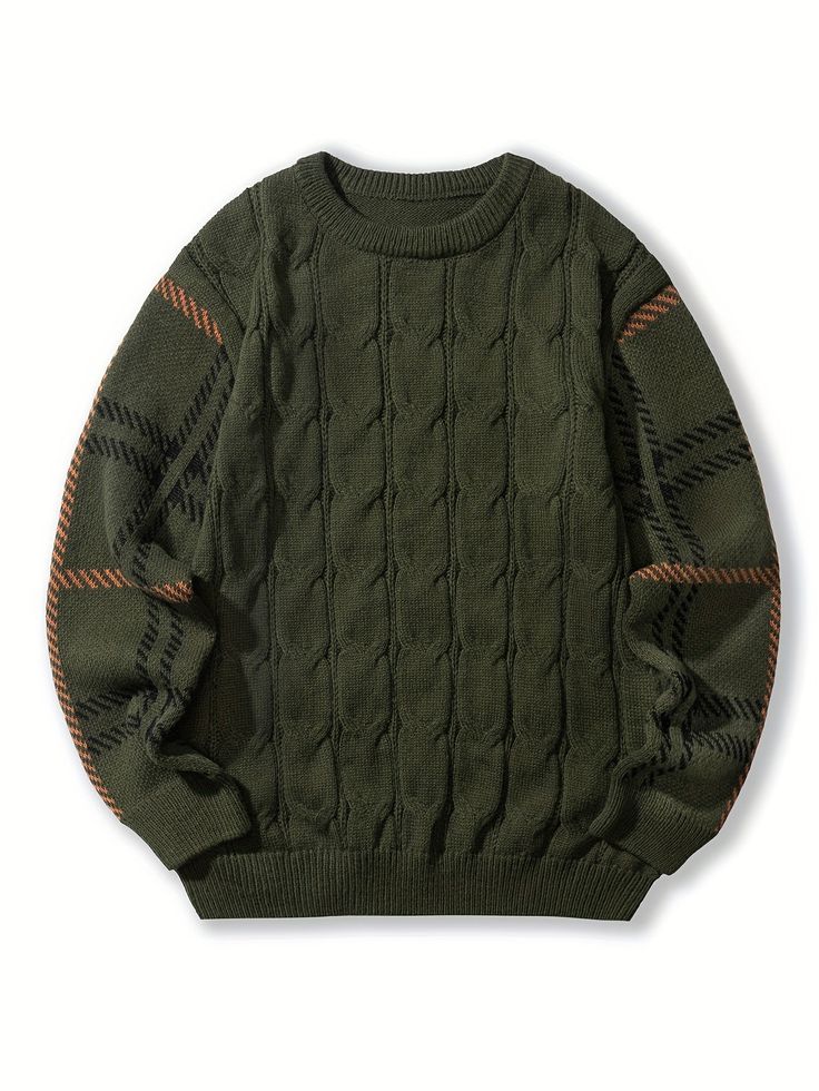 Details:NonePatterned:PlaidSheer:NoFabric:Slight StretchCollar Style:Crew NeckSeasons:All-seasonCare Instructions:Machine wash, do not dry cleanStyle:CasualMaterial:PolyesterComposition:100% PolyesterWeaving Method:Knit FabricItem ID:JP16888 There maybe 1-2 cm deviation in different sizes, locations and stretch of fabrics. Size chart is for reference only, there may be a little difference with what you get. There are 3 kinds of elasticity: High Elasticity (two-sided stretched), Medium Elasticity Check Sweater, Winter Pullover, Outfit Casual, Winter Looks, Men's Casual, Wool Sweaters, Casual Outfit, Pullover Sweater, Winter Coat