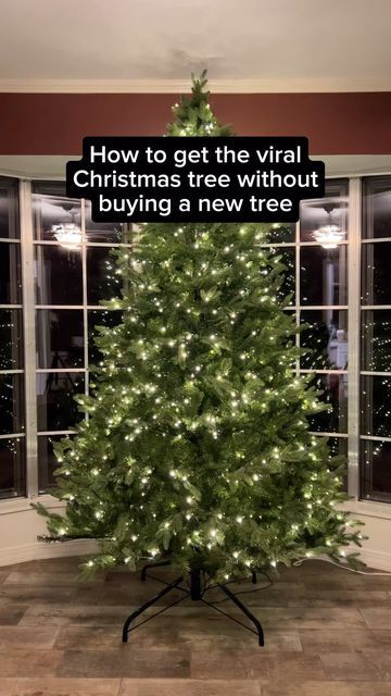 a christmas tree with the words how to get the virtual christmas tree without buying a new tree