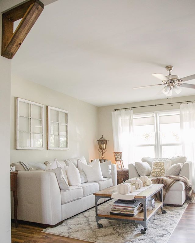 the living room is clean and ready for us to use in its new owner's home