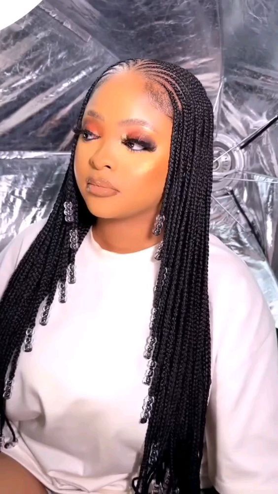 braids hairstyles ideas Braids Bangs Hairstyles, 2024 Braided Hairstyles For Black Women, Ghana Weaving Hairstyles 2024, New Braids Hairstyles 2024, Bangs Hairstyles Ideas, Braids Hairstyles Ideas, Most Dangerous Animals, Good Haircut, New Braided Hairstyles