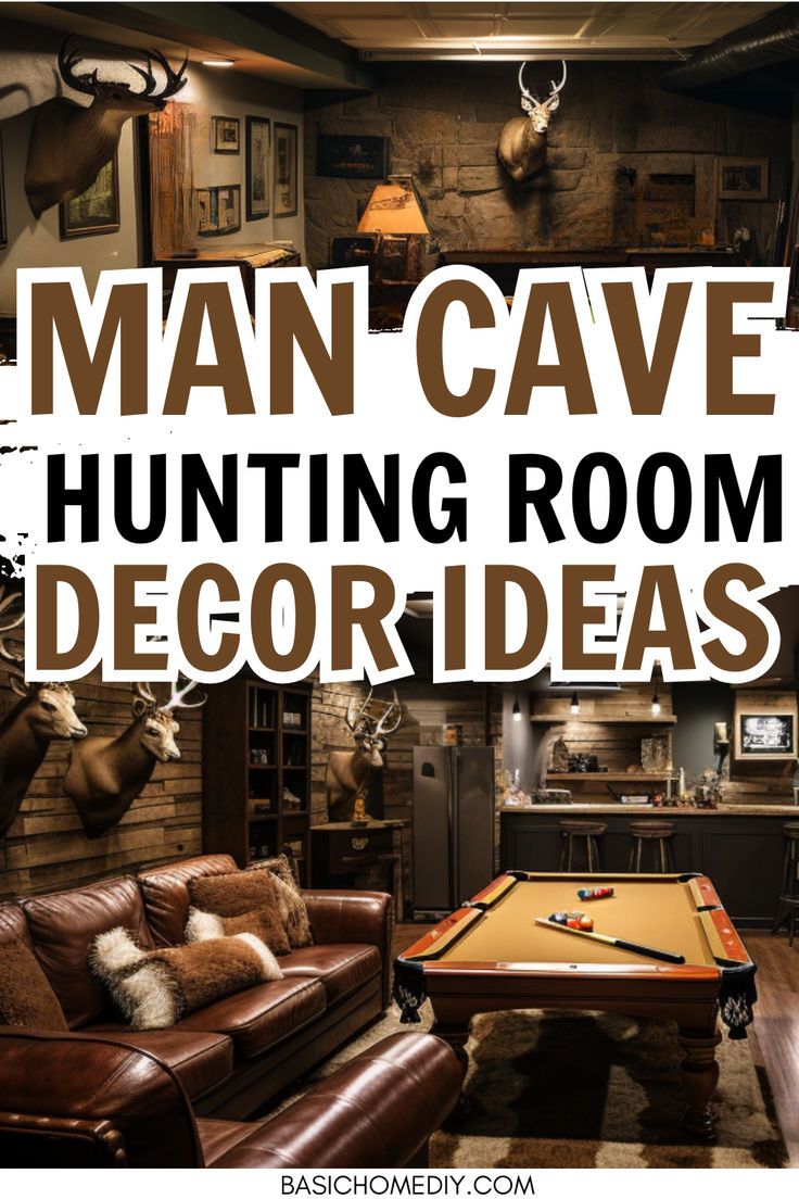 man cave hunting room decor ideas