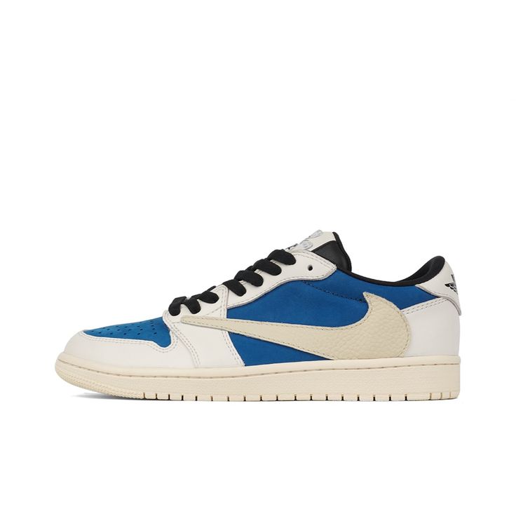 Challenge expectations and kick off your sneaker journey with the Blue&White Custom Low Air Jordan 1 x Travis Scott! This cool sneaker adds a bold new look to your collection with an eye-catching blue and white design. Now's your chance to show your style and stand out! 🔥 100% genuine, Brand New.👟 Custom sneakers.💫 Every pair is hand-made to order.✨ Best quality waterproof and scratch-proof paints used.✨ 1000+ satisfied customers across various platforms. 🌎Free worldwide shipping,shipping wi Blue High-top Sneakers With Contrast Sole For Streetwear, Blue Sneakers With Laces For Streetwear, Modern Blue Low-top Sneakers, Urban Blue Custom Sneakers For Sports, Blue High-top Running Shoes For Streetwear, Blue Running Shoes With Contrast Sole For Streetwear, Urban Style Blue Custom Sneakers For Sports, Sporty Blue Sneakers With Contrast Sole, Urban Blue Basketball Shoes With Boost Midsole